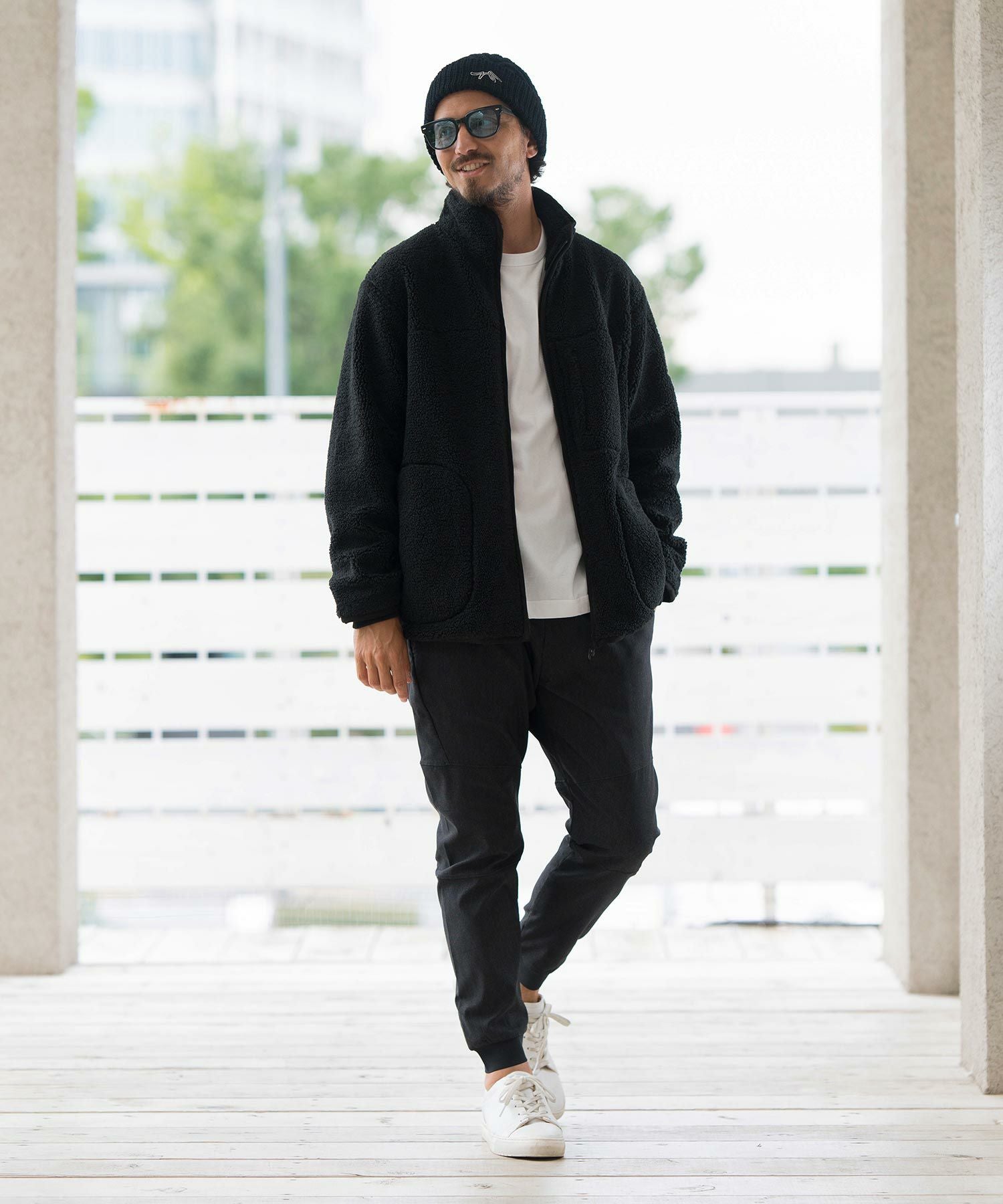 ストレッチデニム/ジョガーパンツ(裏起毛)