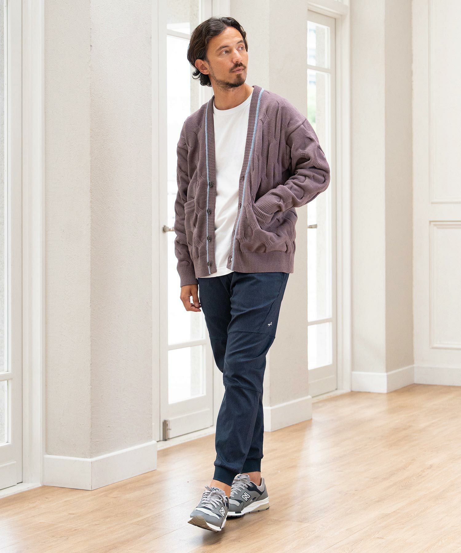 ストレッチデニム/ジョガーパンツ(裏起毛)