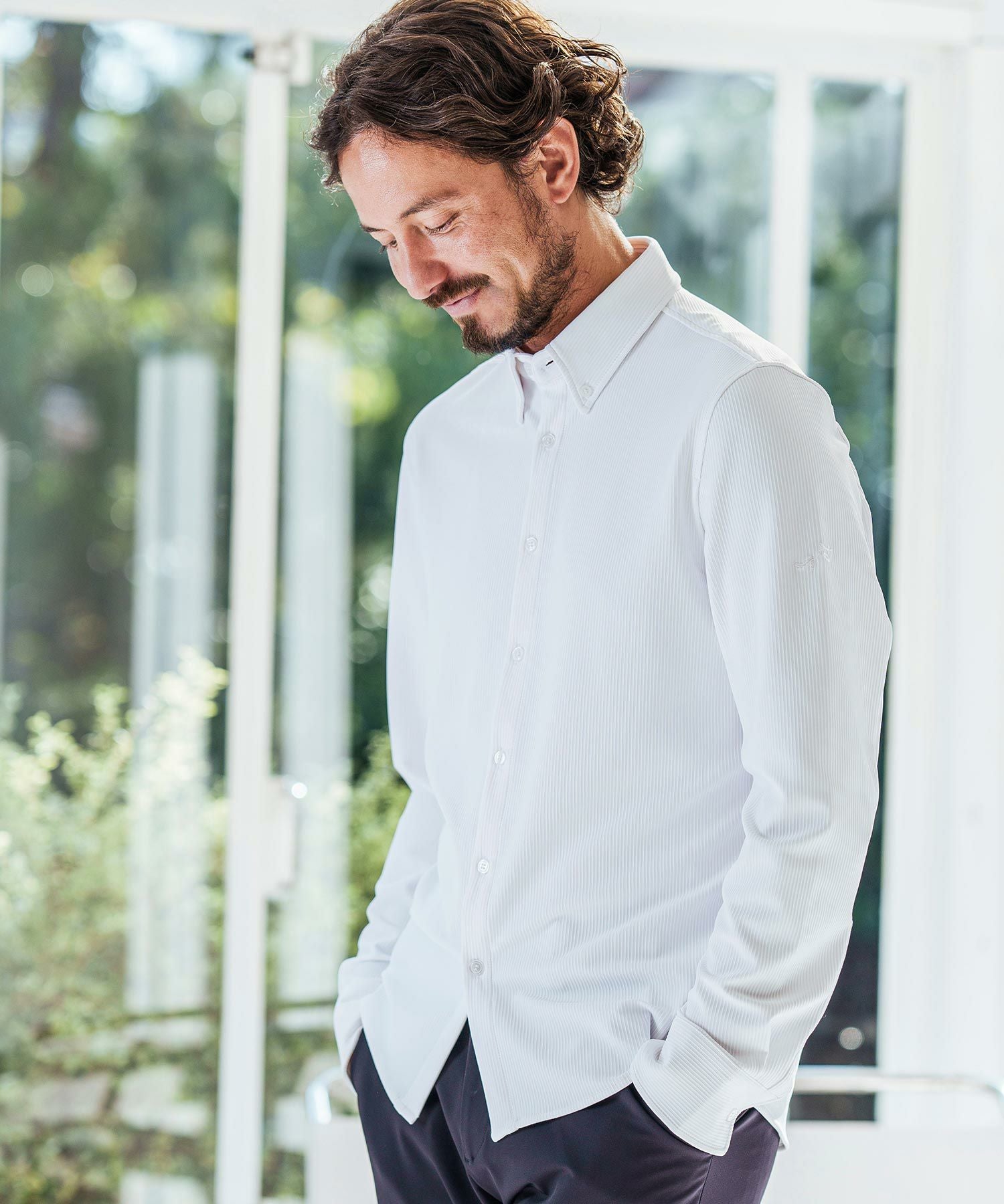 トビキリ/ボタンダウン長袖シャツ