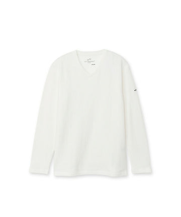 メランジ/Vネック長袖Tシャツ