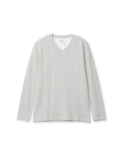 メランジ/Vネック長袖Tシャツ