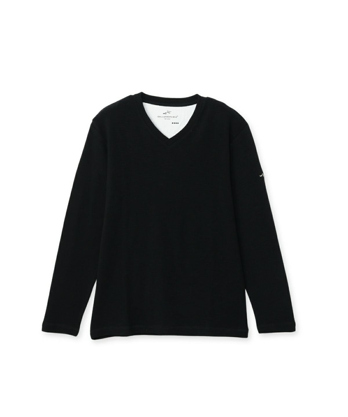 メランジ/Vネック長袖Tシャツ