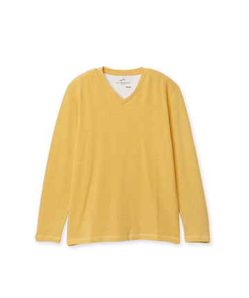 メランジ/Vネック長袖Tシャツ