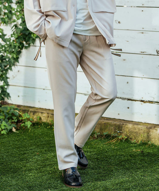 ストレッチツイル/タックパンツ