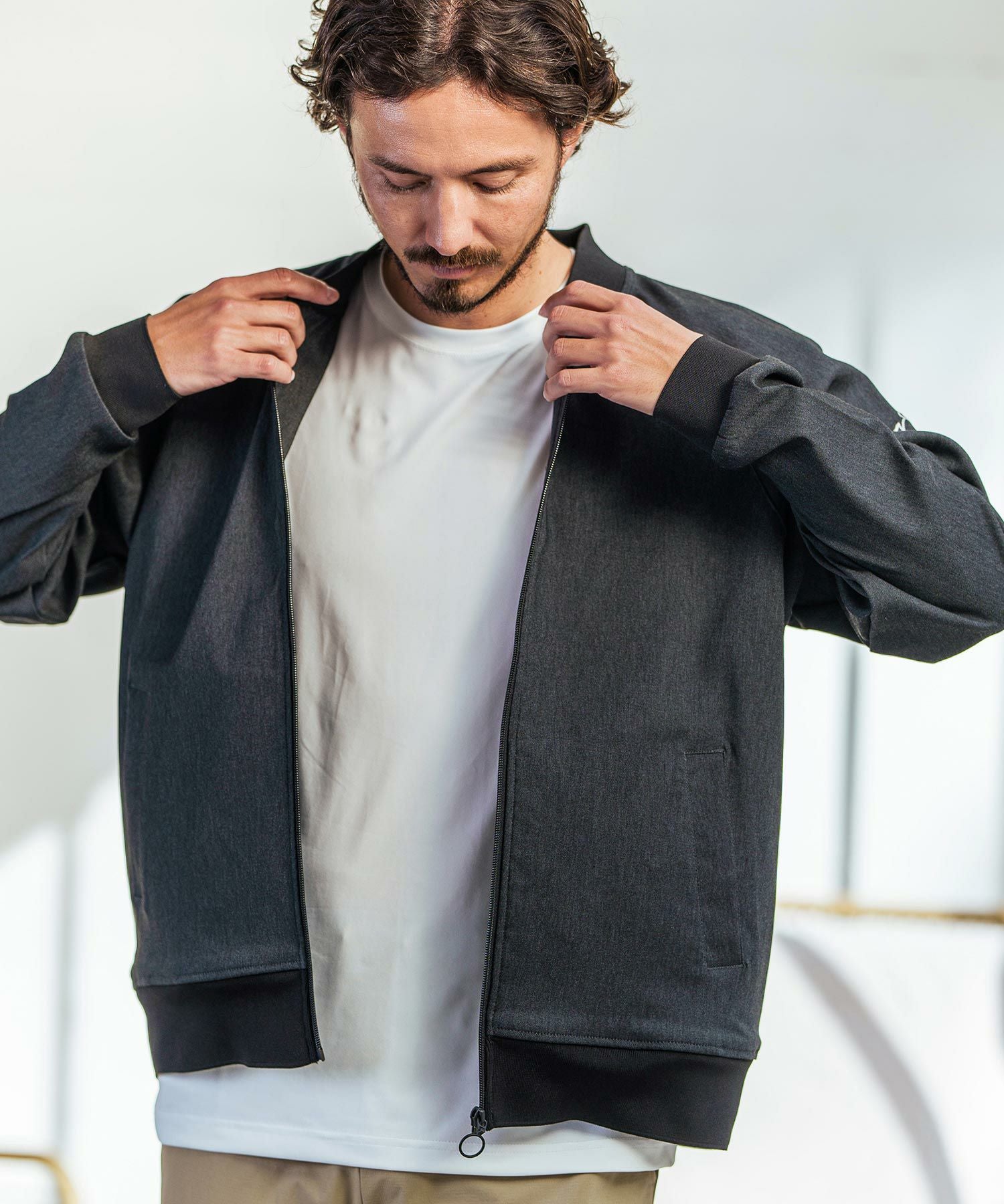 コールアンドレスポンスZIPブルゾン-ストレッチデニム(251-1103-04) ストレッチデニム/ZIPブルゾン