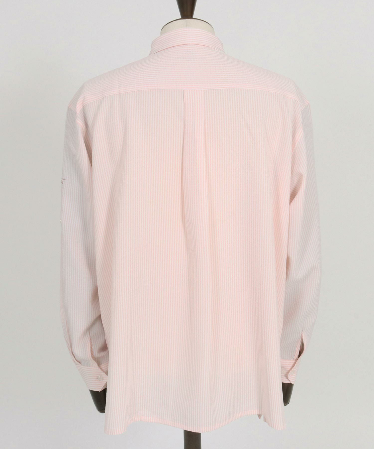 シアサッカー/長袖ロールアップシャツ(ストライプ)