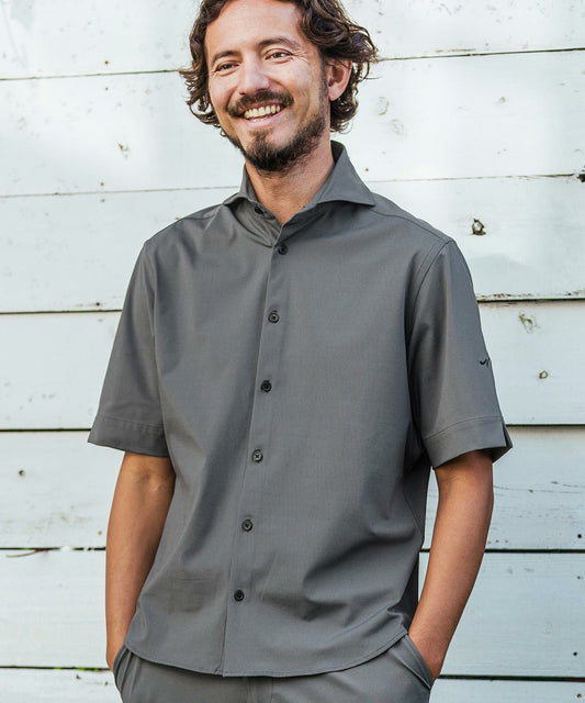 ハイストレッチホリゾンタル半袖シャツ