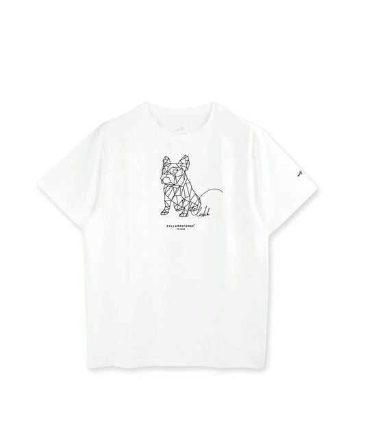 プリント半袖Tシャツ(フレンチブル/ジオメトリック)