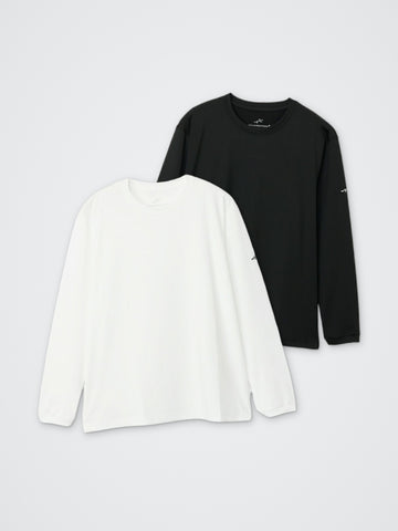 無地長袖Tシャツ カラー展開(BLACK・WHITE)