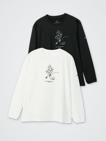 プリント長袖Tシャツ(CALLチーム/バスケ) カラー展開(BLACK・WHITE)