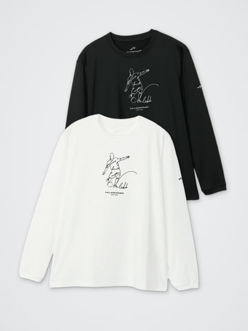 プリント長袖Tシャツ(CALLチーム/サッカー) カラー展開(BLACK・WHITE)