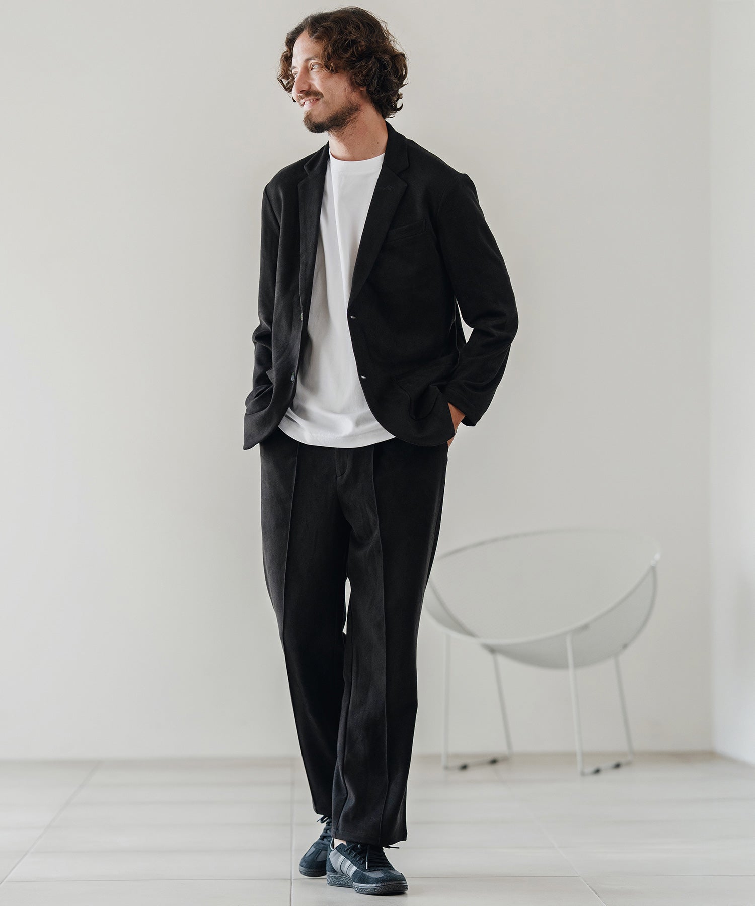 スエードライク/テーラードジャケット