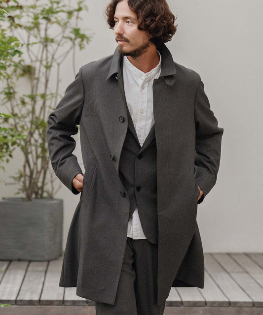 メランジツイル/ステンカラーコート