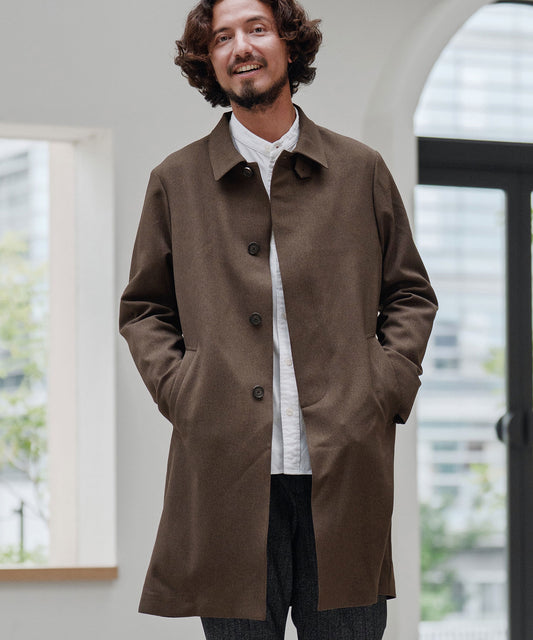 メランジツイル/ステンカラーコート