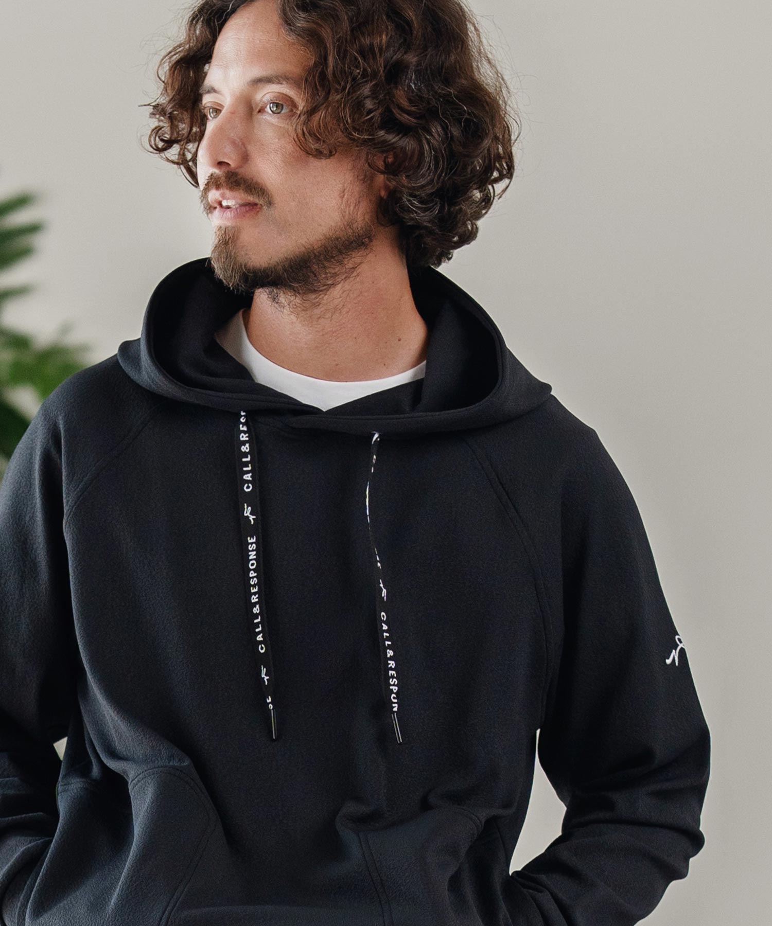 3Dジャガード/長袖プルパーカー