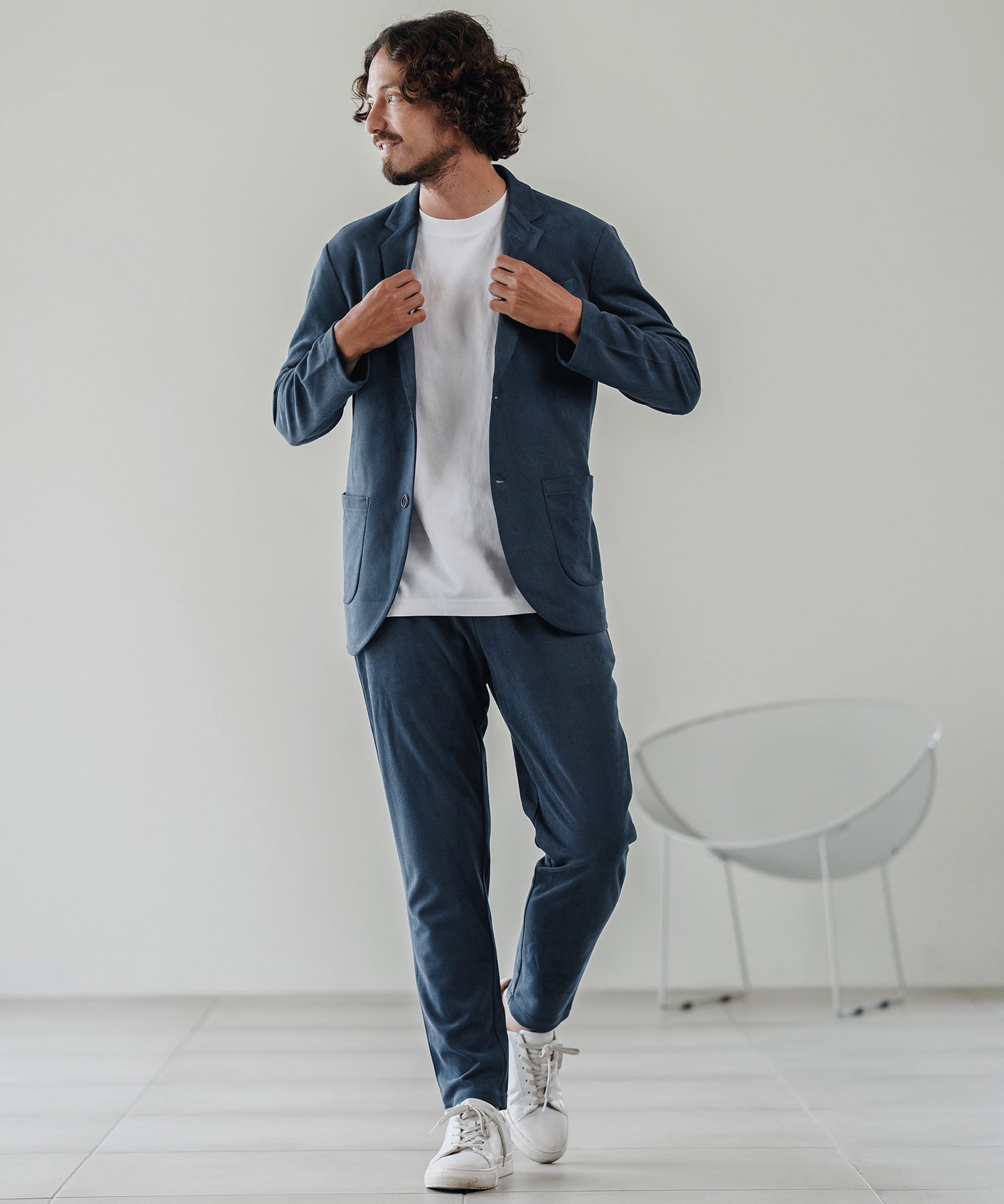 スエードライク/ロングパンツ