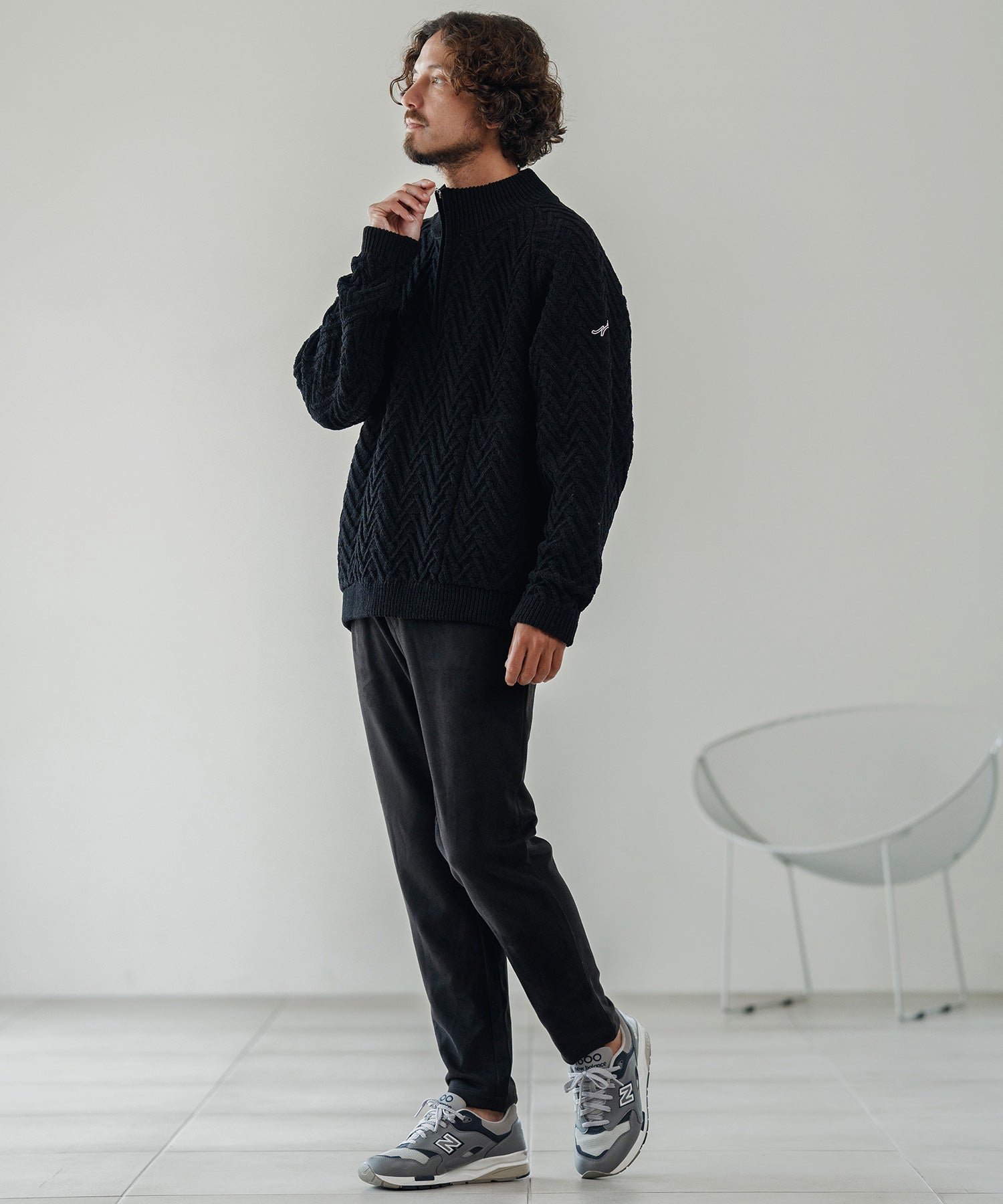 スエードライク/ロングパンツ