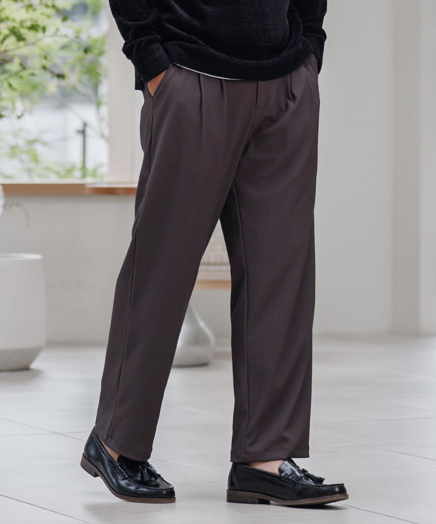 tabrik シルクパンツ tabrik シルクパンツ Tabrik cotton silk satin pants (bronze