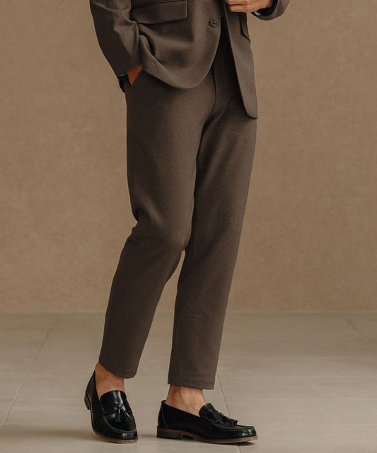 メランジツイル/テーパードパンツ