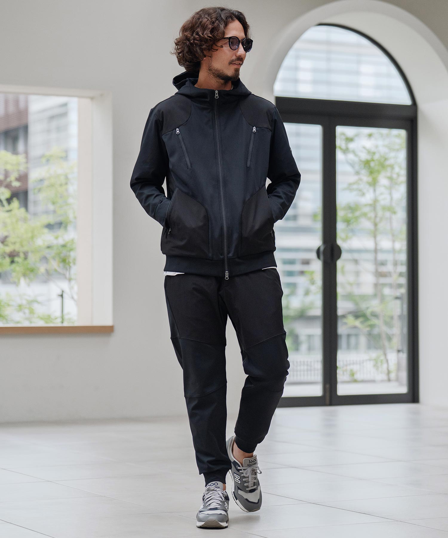 切り替えZIPパーカー(裏起毛)