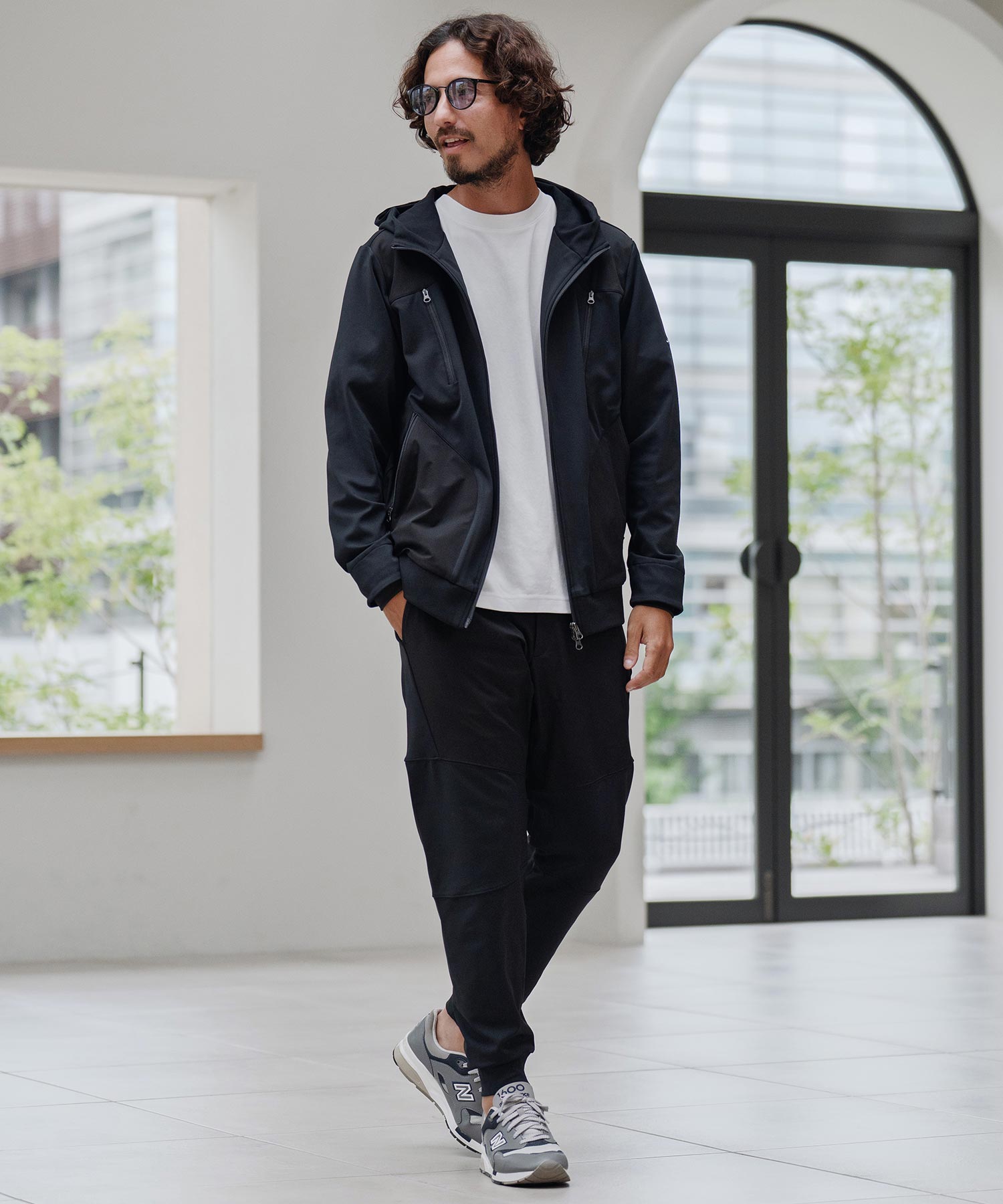 切り替えZIPパーカー(裏起毛)