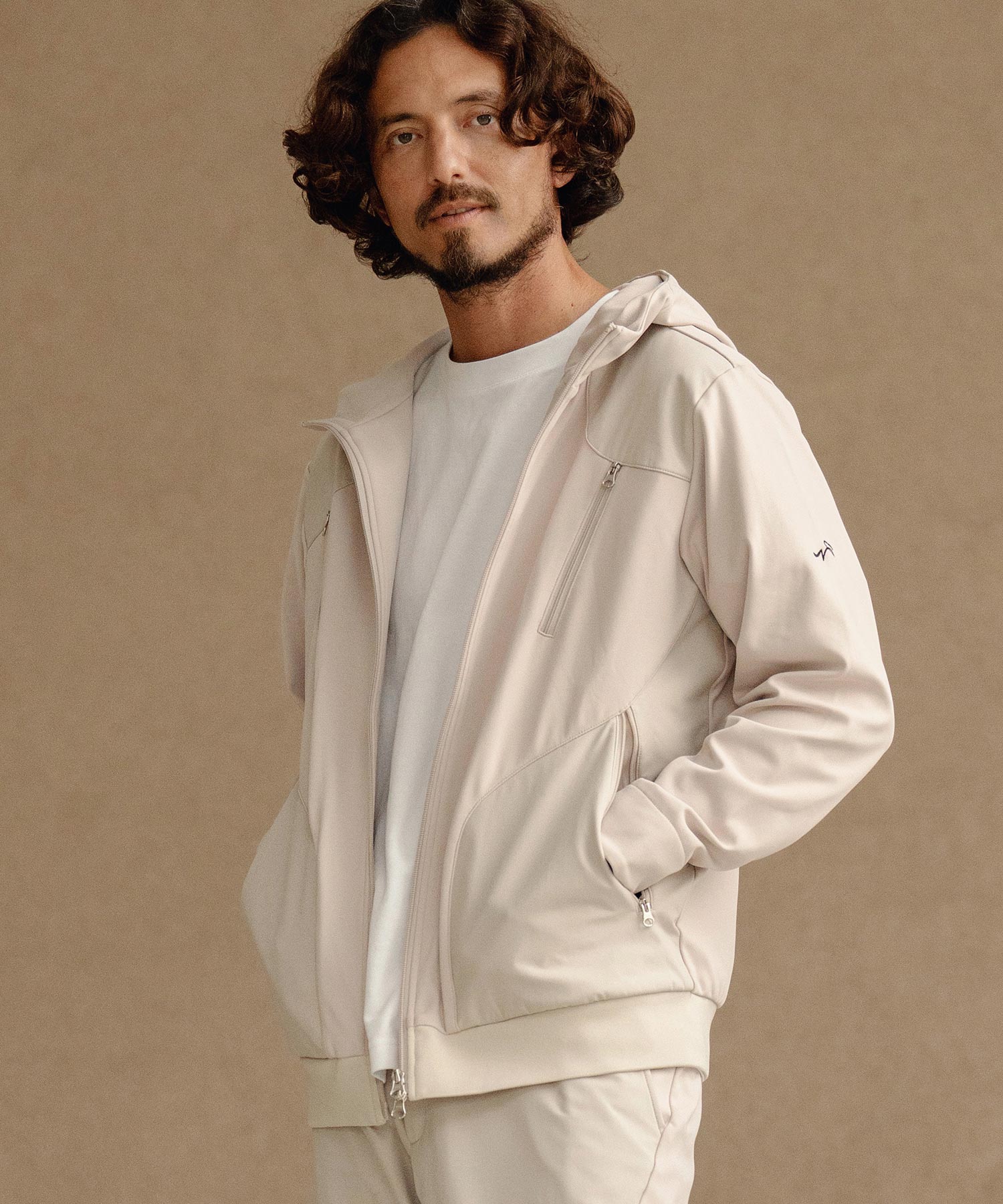 切り替えZIPパーカー(裏起毛)