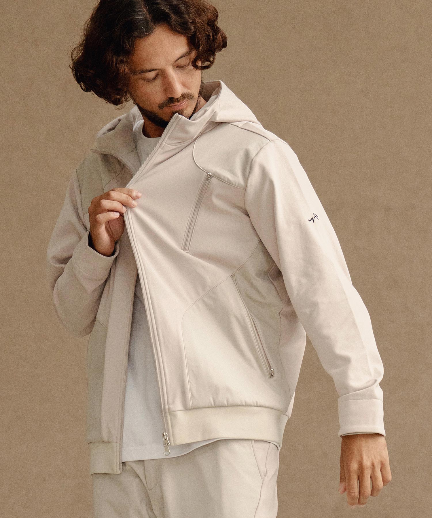 切り替えZIPパーカー(裏起毛)