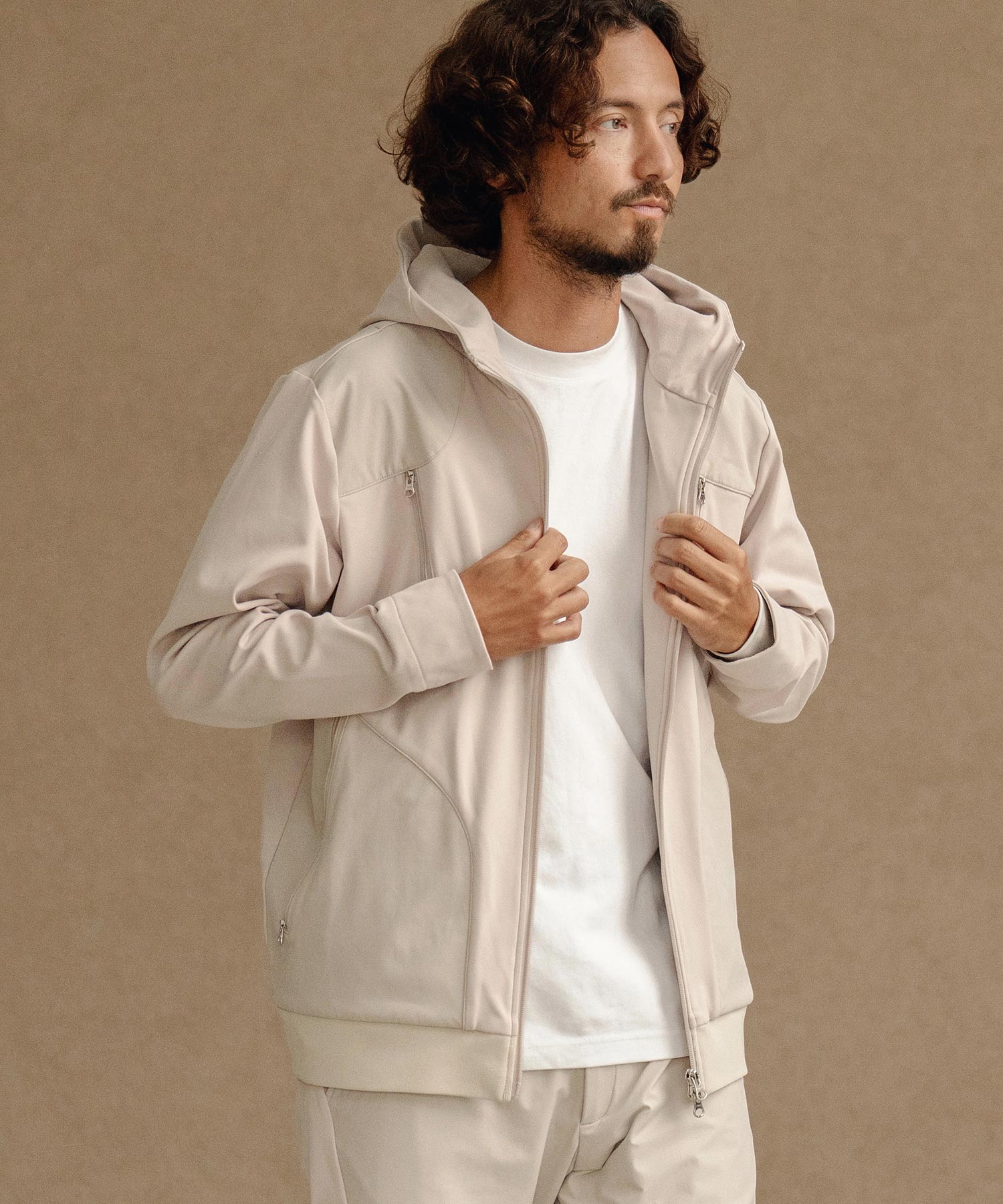 切り替えZIPパーカー(裏起毛)