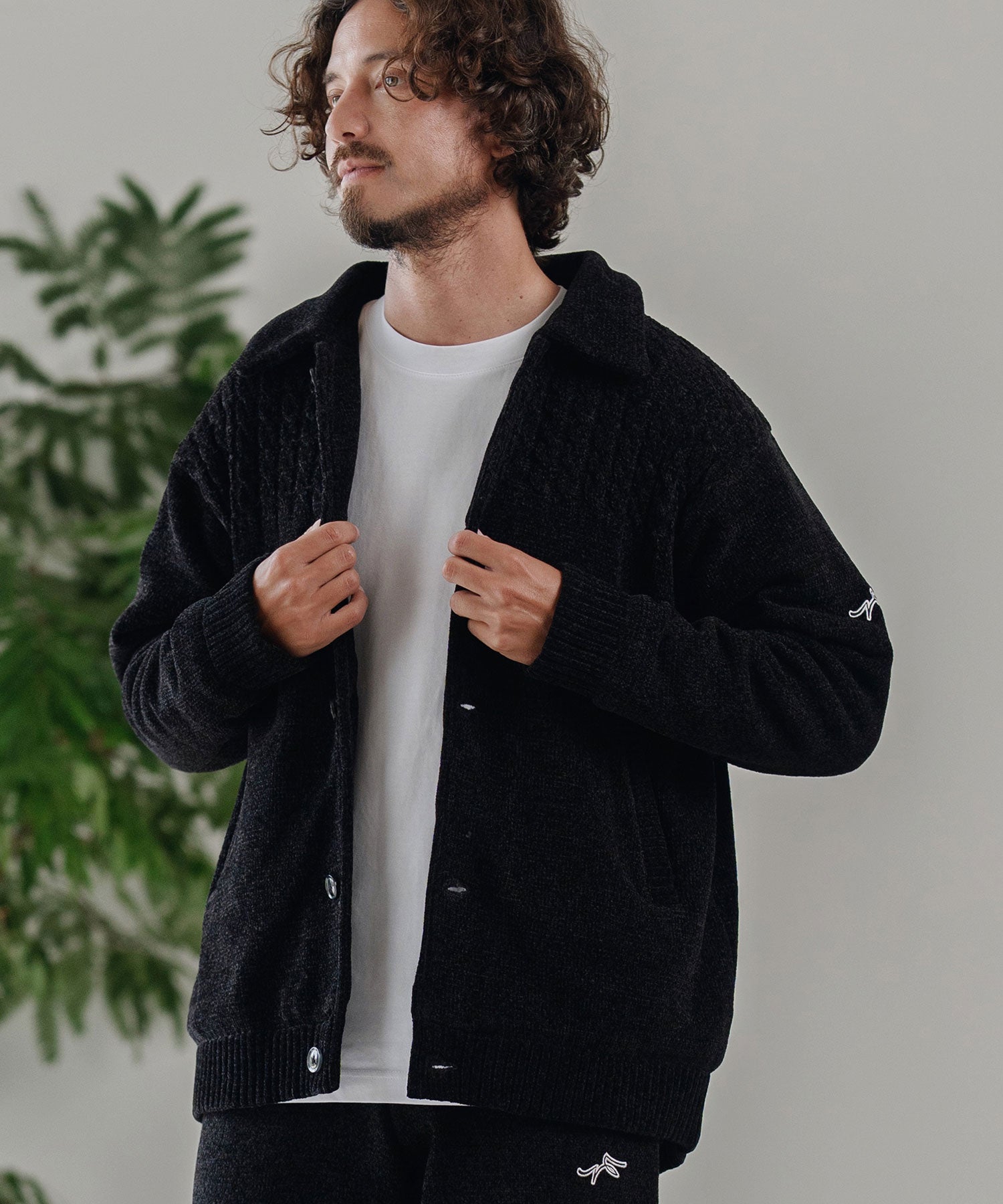中綿ニットジャケット