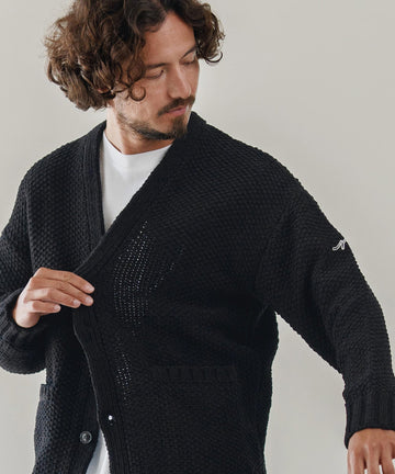 サイセンタク/ざっくりニットカーディガン