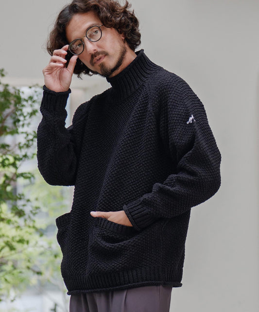 サイセンタク/ざっくりニットタートルネック