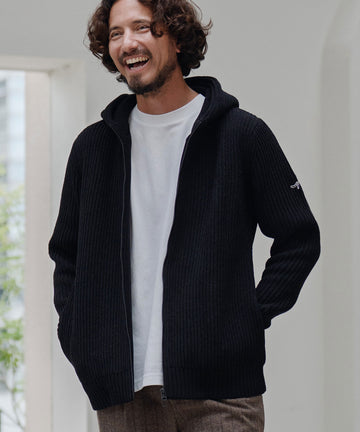 サイセンタク/ニットZIPパーカー