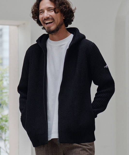 サイセンタク/ニットZIPパーカー