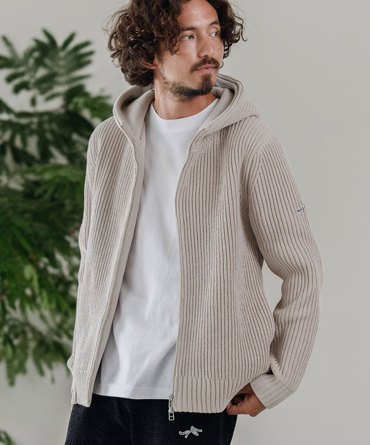 サイセンタク/ニットZIPパーカー