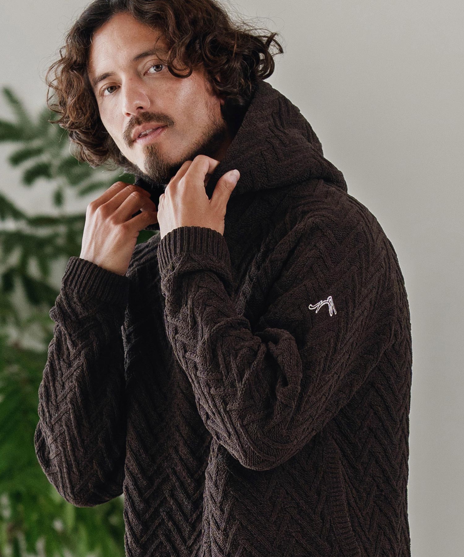 サイセンタク/ニットパーカー(ヘリンボーン)