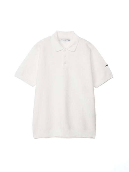 鹿子編み半袖ニットポロ