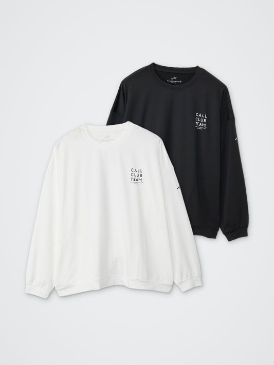 オーバー長袖プルオーバー(CALLチーム) カラー展開(BLK_WHT・WHT_BLK)