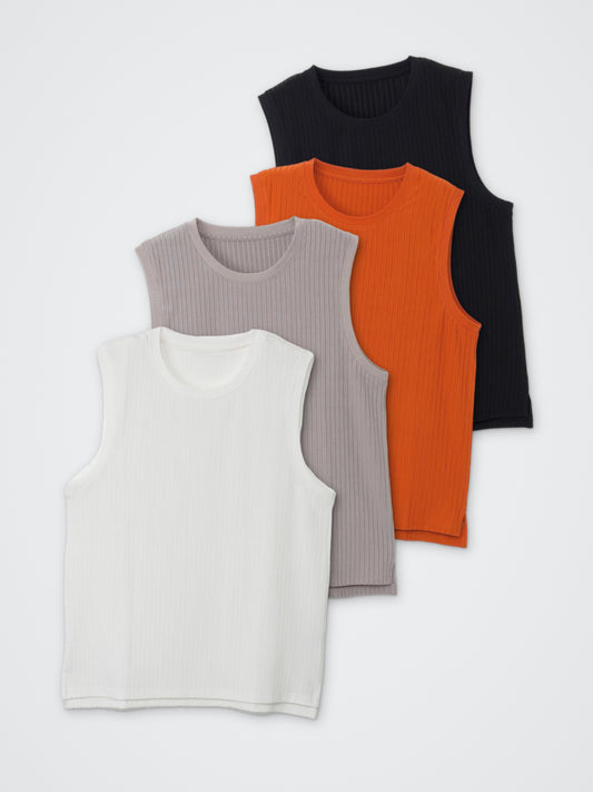 トタンリブタンクトップ カラー展開(BLACK・ORANGE・GREIGE・WHITE)