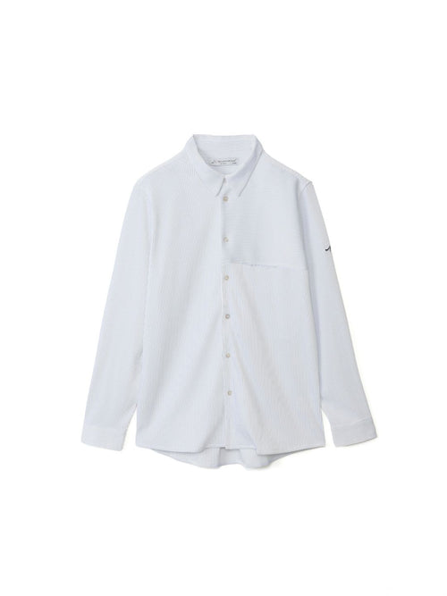 フクレストライプ長袖シャツ