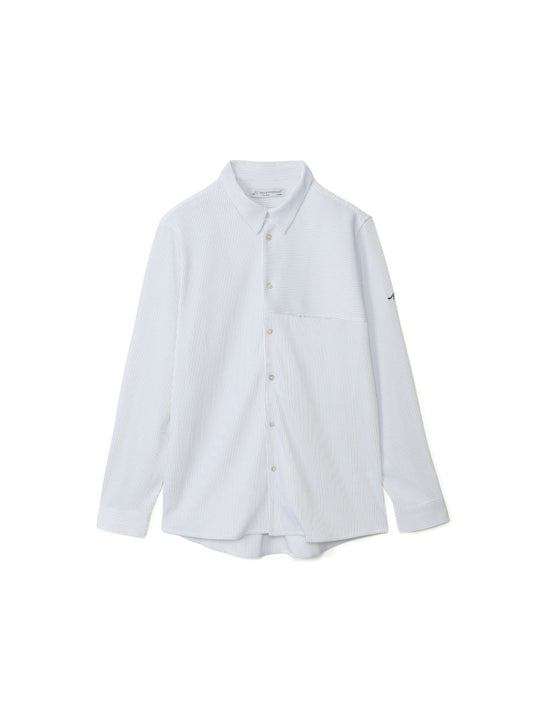 フクレストライプ長袖シャツ