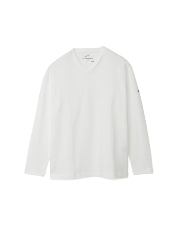 メランジVネック長袖Tシャツ