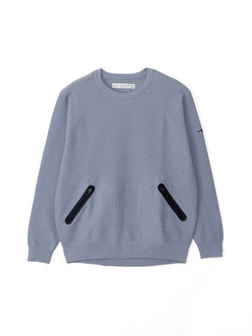 止水ポケット長袖ニットプルオーバー