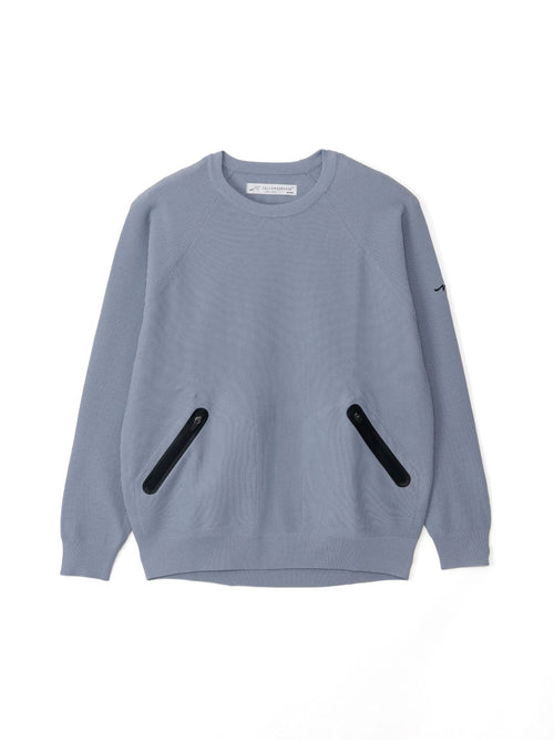 止水ポケット長袖ニットプルオーバー