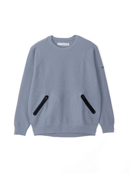 止水ポケット長袖ニットプルオーバー