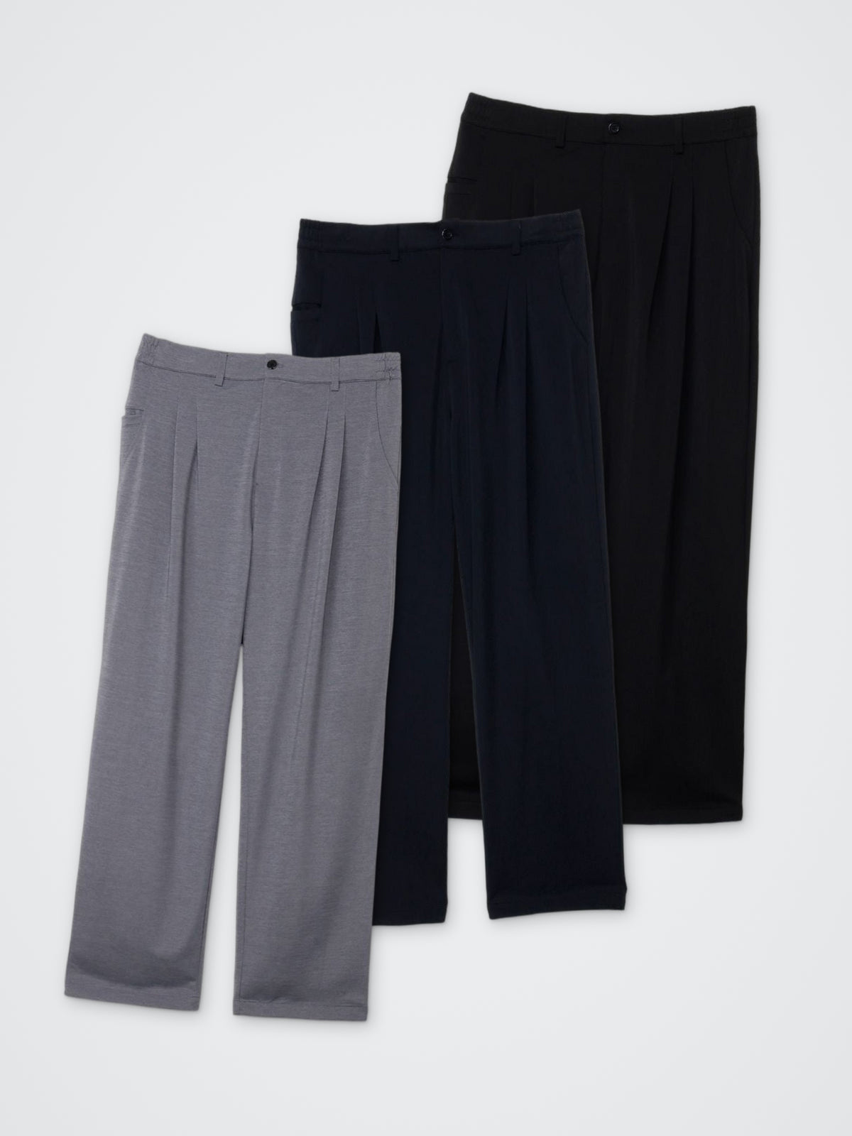 KOKAGE/タックパンツ カラー展開(BLACK・NAVY・GRAY)