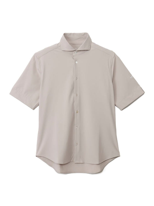 ハイストレッチホリゾンタルカラー半袖シャツ