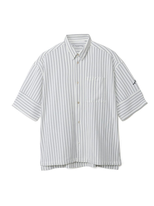 ストレッチストライプ/半袖シャツ