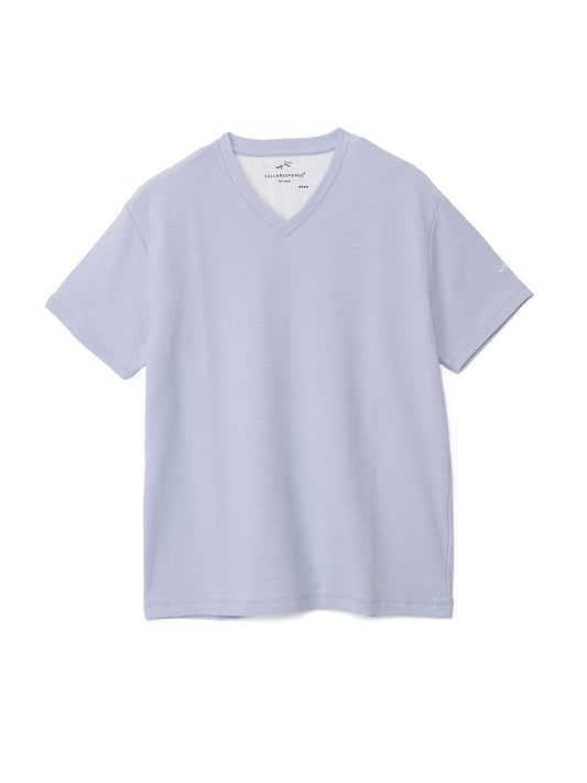 メランジVネック半袖Tシャツ