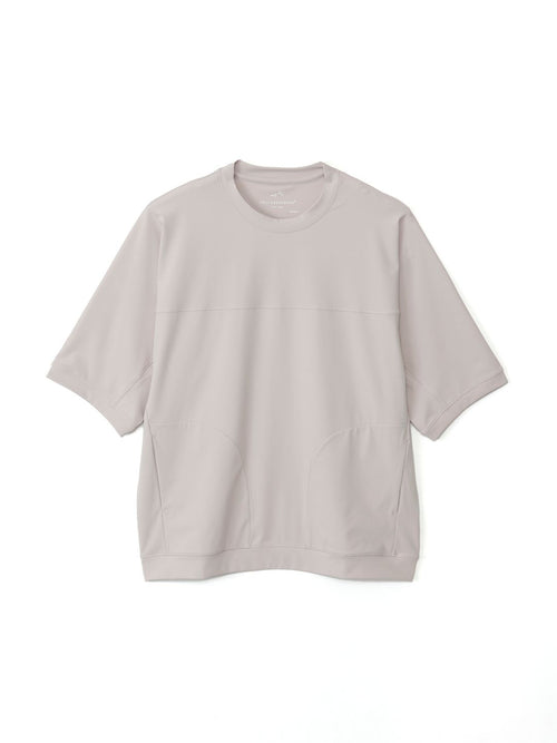 ハイストレッチ切り替え五分袖プルオーバー