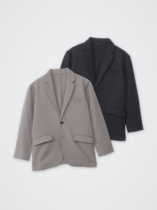 メランジツイルテーラードジャケット カラー展開(BLACK・GRAY)